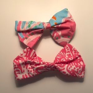 TWO Lilly Pulitzer Pattern Hair Bows